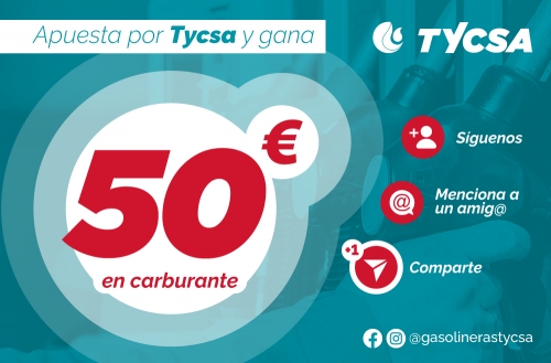 TYCSA sortea 200 € en carburante por quincena